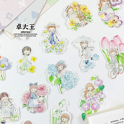 Flower themed stickers