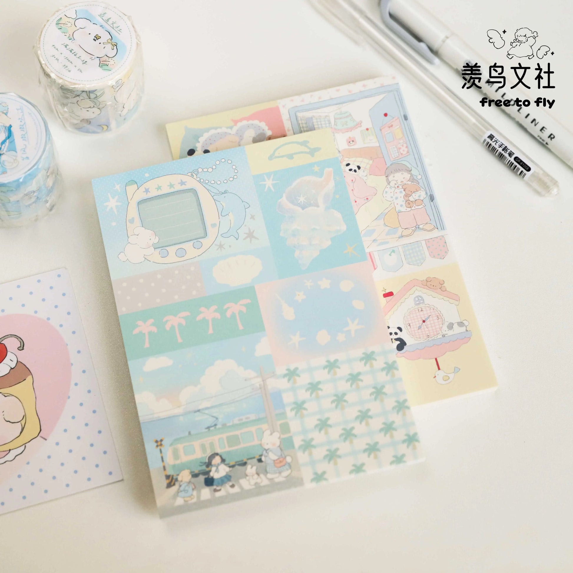 Beach themed memo pads from Free to Fly