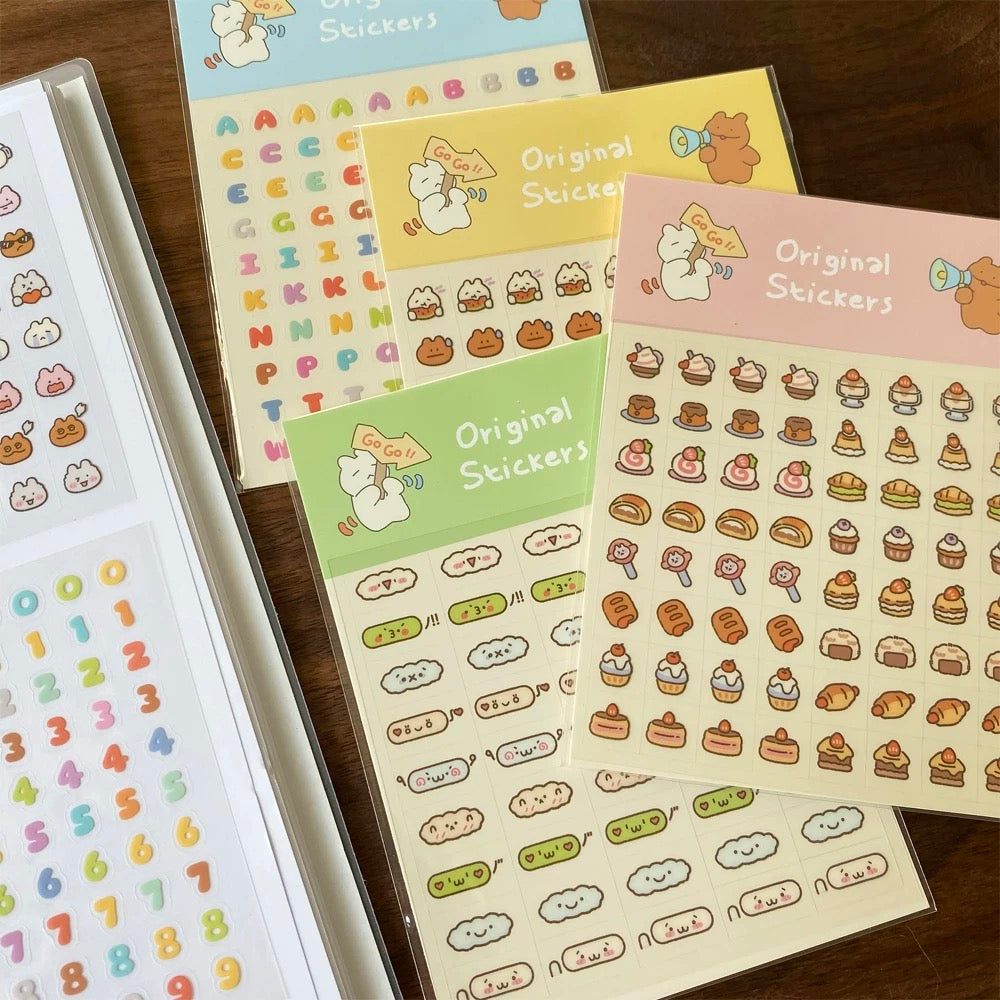 SANTU & TUSAN Original Stickers - Little Square Stickers