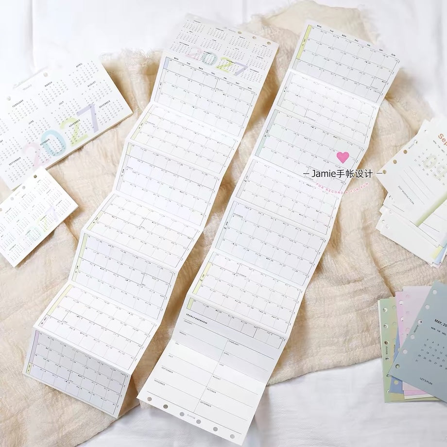 Loose Leaf Paper Refills - 2027 Full Year Schedule Planner
