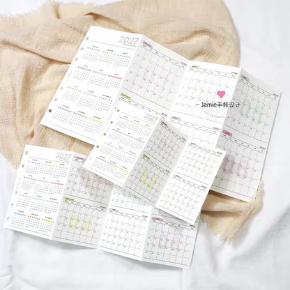 Loose Leaf Paper Refills - 2027 Full Year Schedule Planner