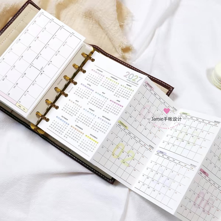 Loose Leaf Paper Refills - 2027 Full Year Schedule Planner