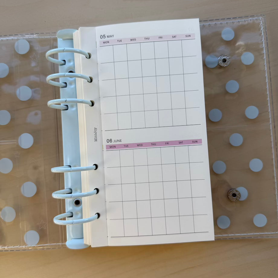 6-Hole Loose Leaf Paper Refills - Plan - A6 Personal Size