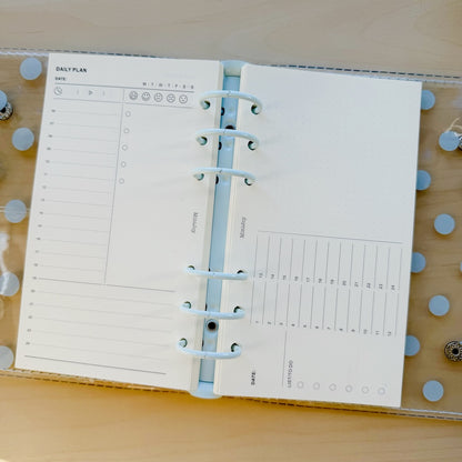6-Hole Loose Leaf Paper Refills - Plan - A6 Personal Size