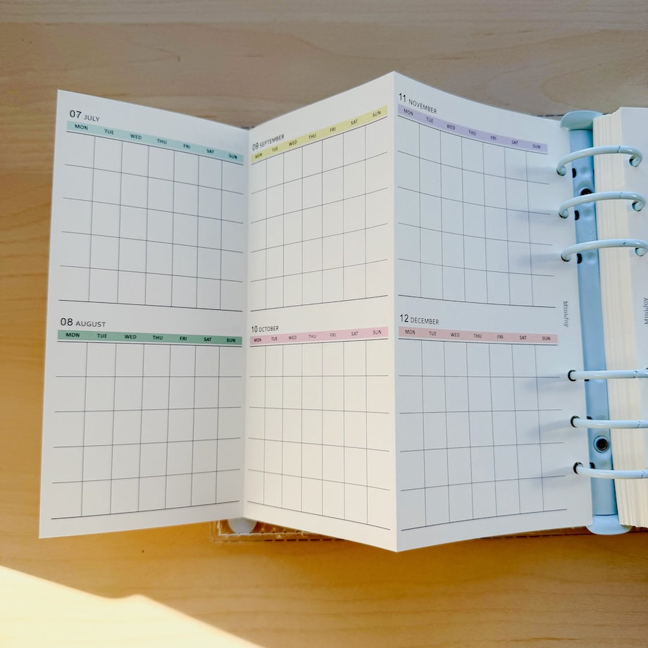 6-Hole Loose Leaf Paper Refills - Plan - A6 Personal Size