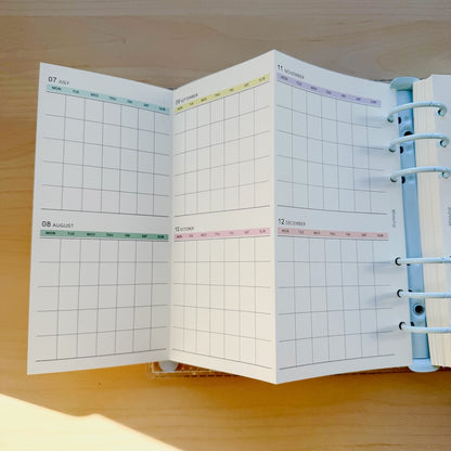 6-Hole Loose Leaf Paper Refills - Plan - A6 Personal Size