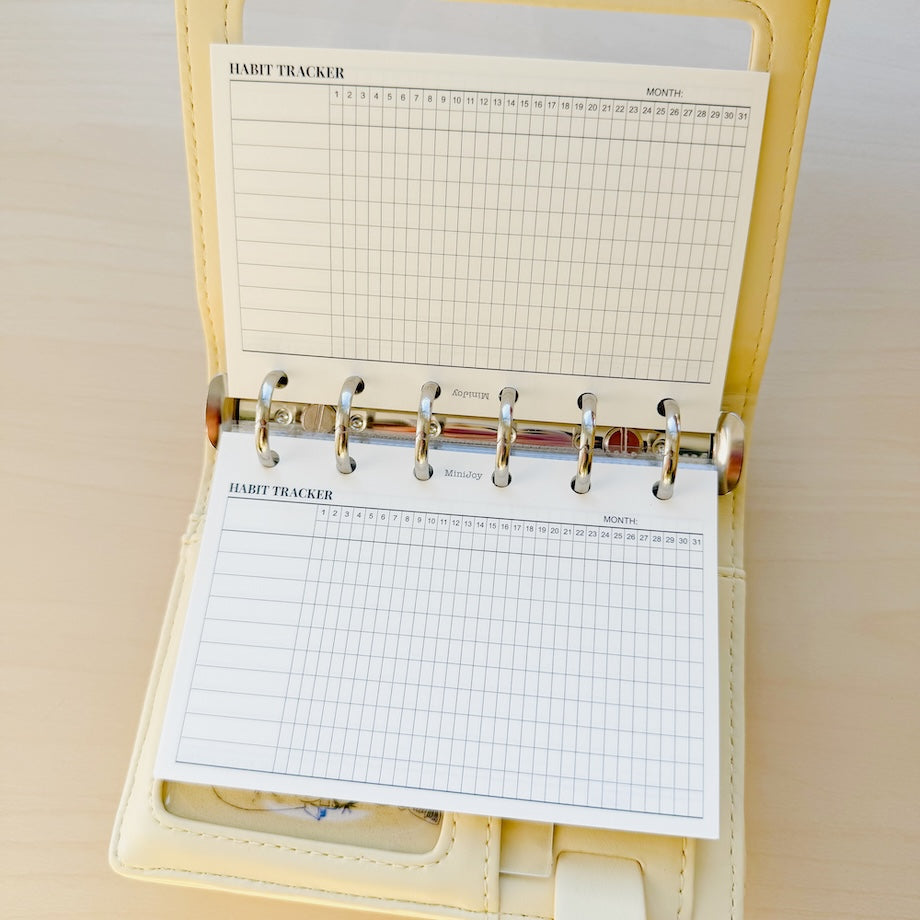 6-Hole Loose Leaf Paper Refills - Tracker - A7 Size