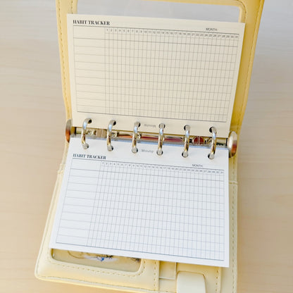 6-Hole Loose Leaf Paper Refills - Tracker - A7 Size
