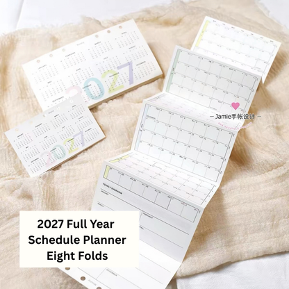 Loose Leaf Paper Refills - 2027 Full Year Schedule Planner