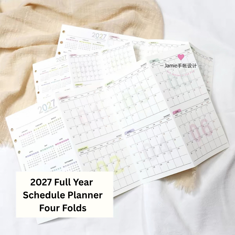Loose Leaf Paper Refills - 2027 Full Year Schedule Planner