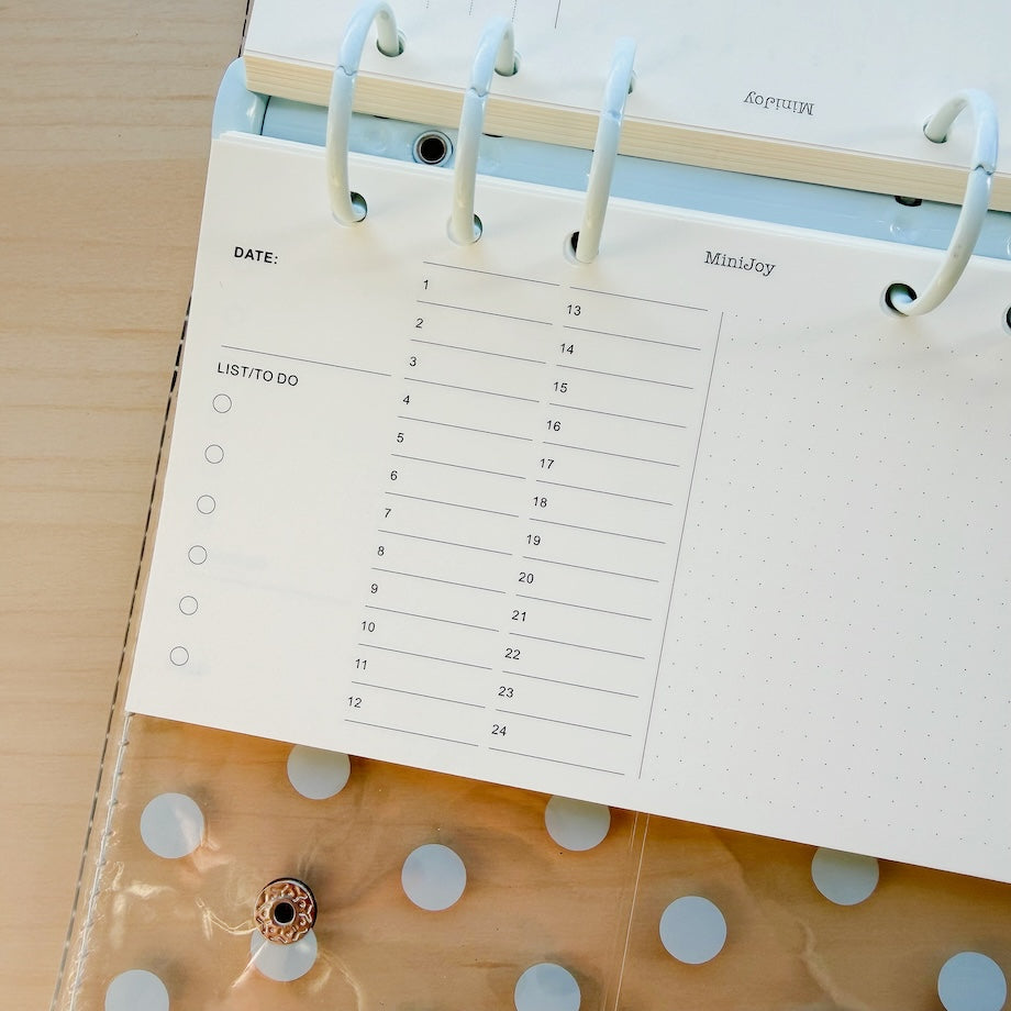 6-Hole Loose Leaf Paper Refills - Plan - A6 Personal Size