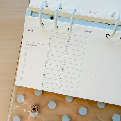 6-Hole Loose Leaf Paper Refills - Plan - A6 Personal Size