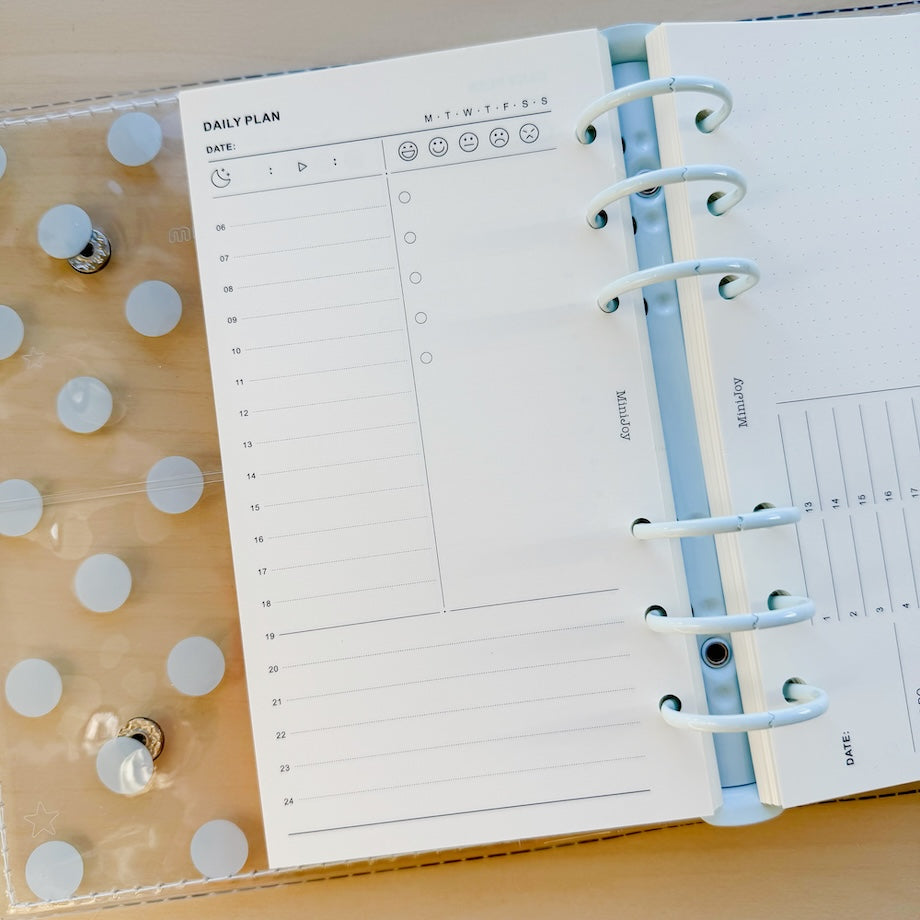 6-Hole Loose Leaf Paper Refills - Plan - A6 Personal Size