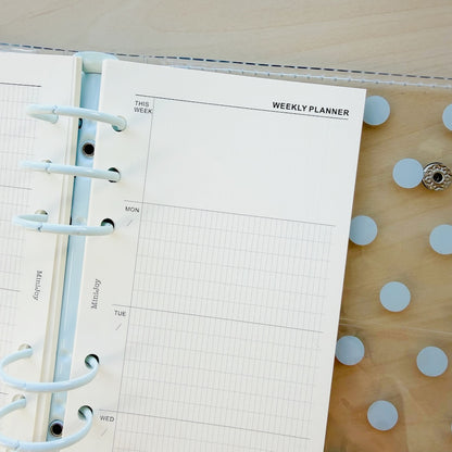 6-Hole Loose Leaf Paper Refills - Plan - A6 Personal Size