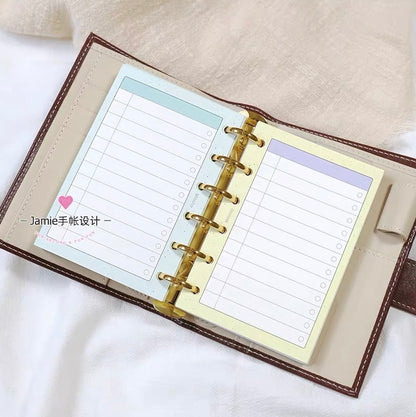 6-Hole Loose Leaf Paper Refills - List - A7 Size