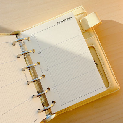 6-Hole Loose Leaf Paper Refills - Plan - A7 Size