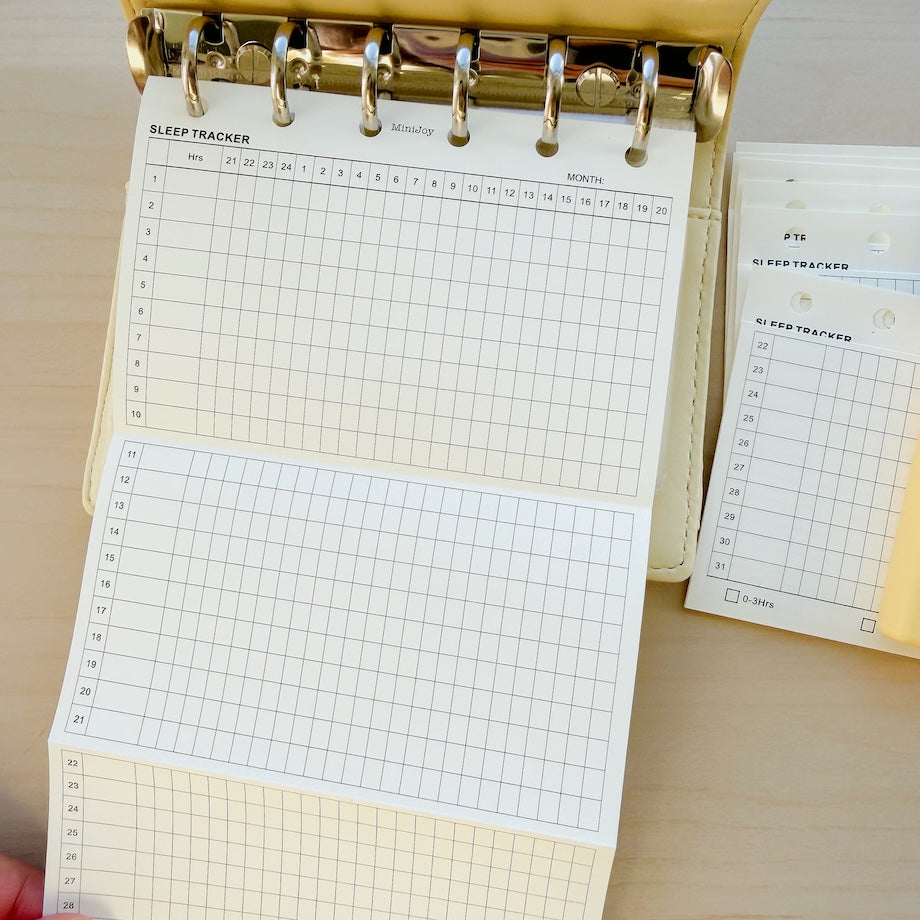 6-Hole Loose Leaf Paper Refills - Tracker - A7 Size