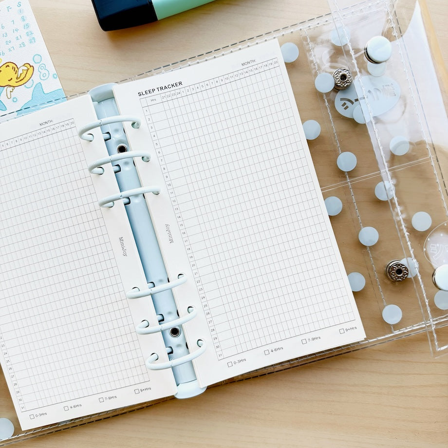 6-Hole Loose Leaf Paper Refills - Tracker - A6 Personal Size