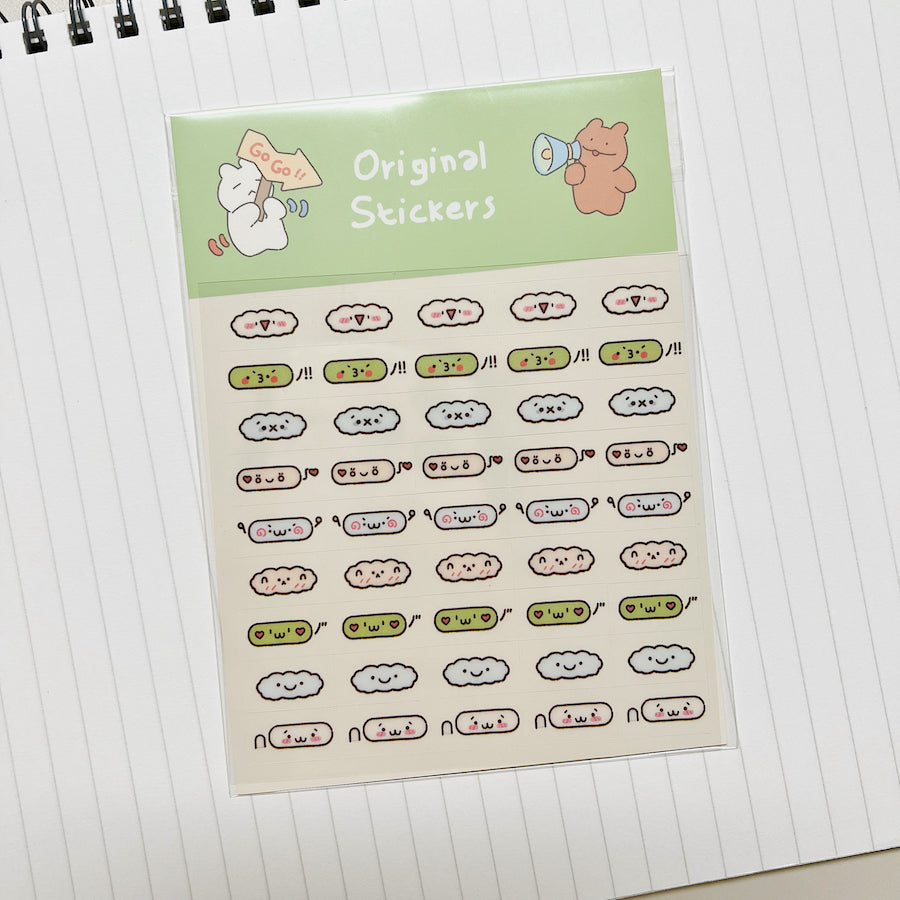 SANTU & TUSAN Original Stickers - Little Square Stickers