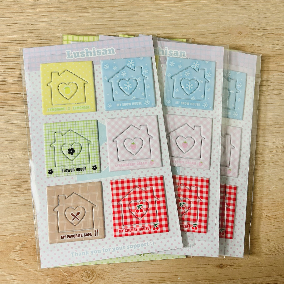 Puffy Sticker Sheet - Little House Frame