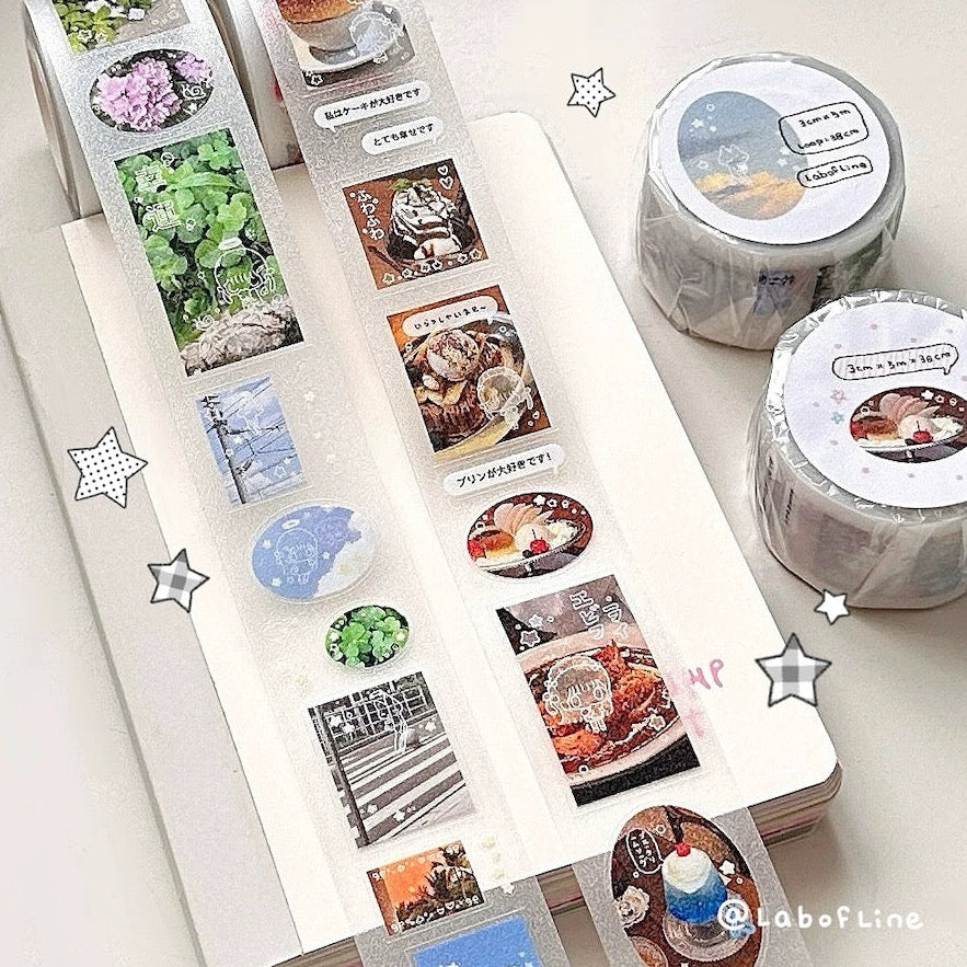 Die-Cut Sticker Roll - Summer's End & Tea House