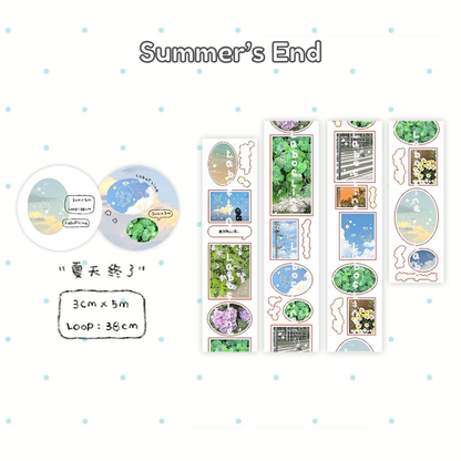 Die-Cut Sticker Roll - Summer's End & Tea House