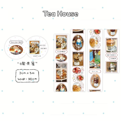 Die-Cut Sticker Roll - Summer's End & Tea House