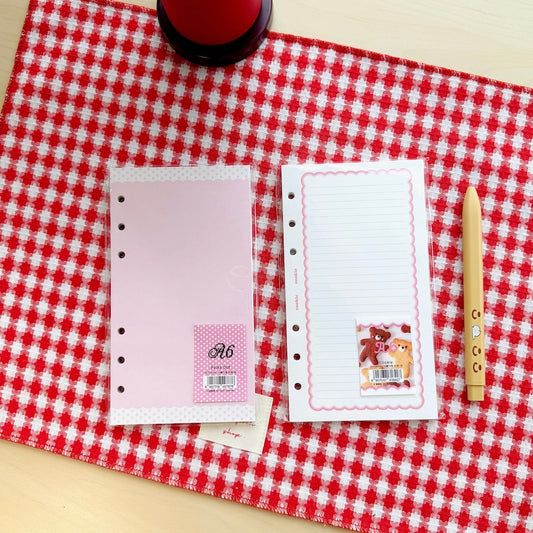 Loose Leaf Paper Refills - Cookie & Polka Dot - A6 Personal Size