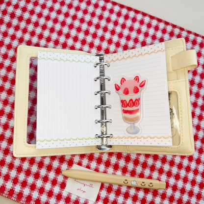 Loose Leaf Paper Refills - Plaid, Stars, & Stripes - A7 Size