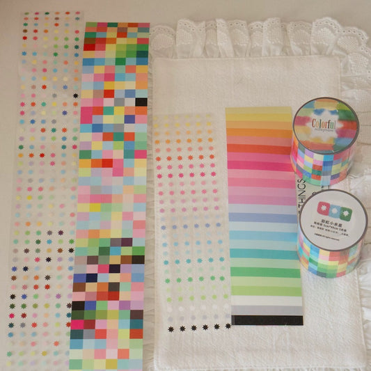 Die-Cut Sticker Roll - Colorful Octagram