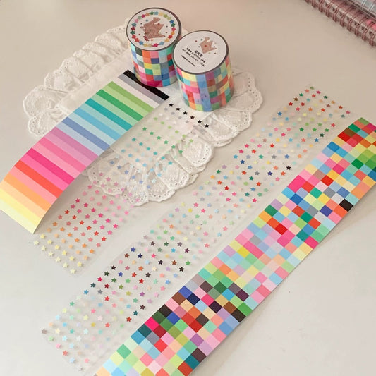 Die-Cut Sticker Roll - Colorful Star
