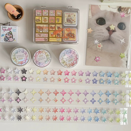 Die-Cut Sticker Roll - Cream Star
