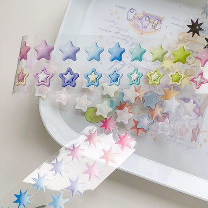 Die-Cut Sticker Roll - Cream Star