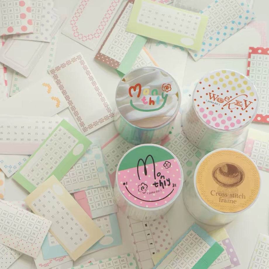 Die-Cut Sticker Roll - Monthly & Weekly