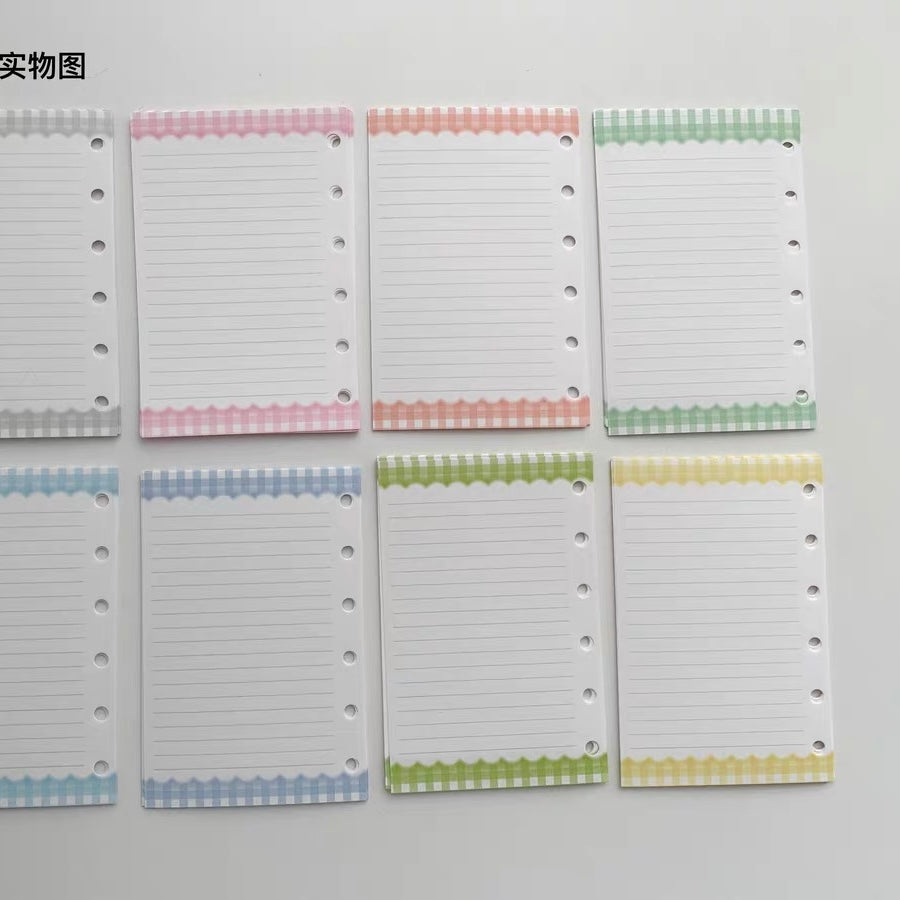 Loose Leaf Paper Refills - Plaid, Stars, & Stripes - A7 Size