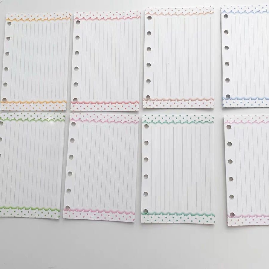 Loose Leaf Paper Refills - Plaid, Stars, & Stripes - A7 Size