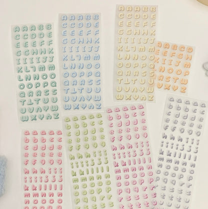 Die-Cut Sticker Roll - Cream Letters
