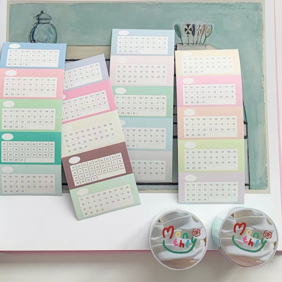 Die-Cut Sticker Roll - Monthly & Weekly