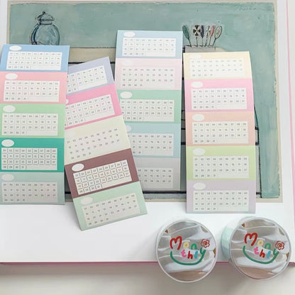 Die-Cut Sticker Roll - Monthly & Weekly