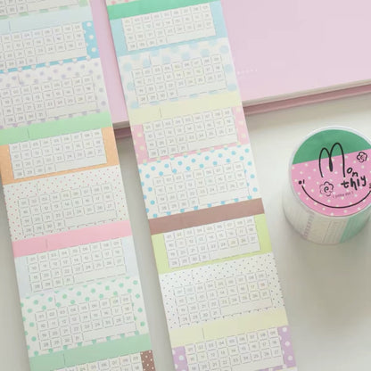 Die-Cut Sticker Roll - Monthly & Weekly