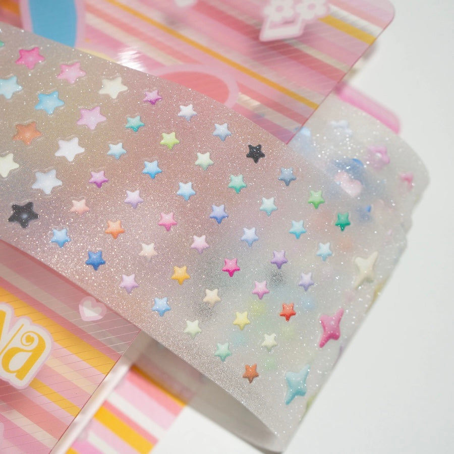 Die-Cut Sticker Roll - Flower, Heart, and Star