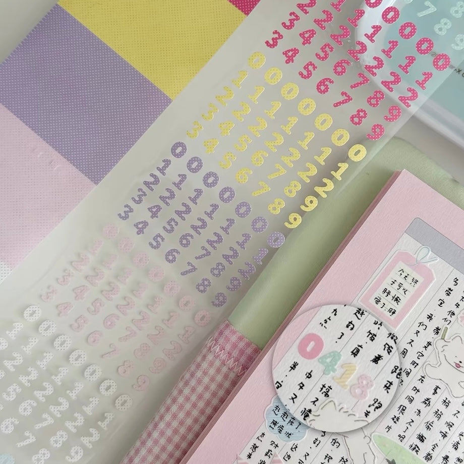 Die-Cut Sticker Roll - Mini Numbers