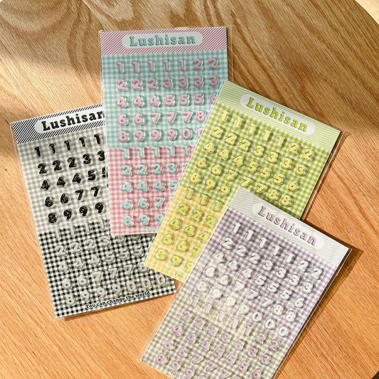 Puffy Sticker Sheet - Numbers