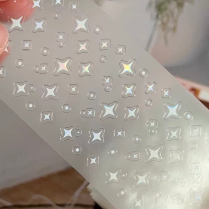 Die-Cut Sticker Roll - Sparkling Galaxy - Rainbow Shiny