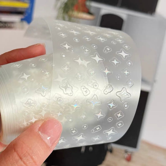 Die-Cut Sticker Roll - Sparkling Galaxy - Rainbow Shiny