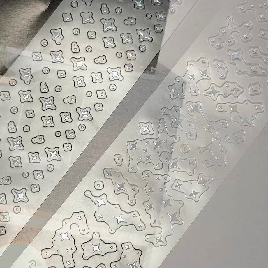 Die-Cut Sticker Roll - Sparkling Galaxy - Rainbow Shiny