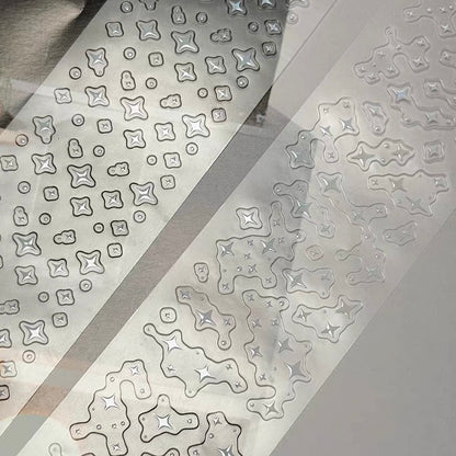 Die-Cut Sticker Roll - Sparkling Galaxy - Rainbow Shiny