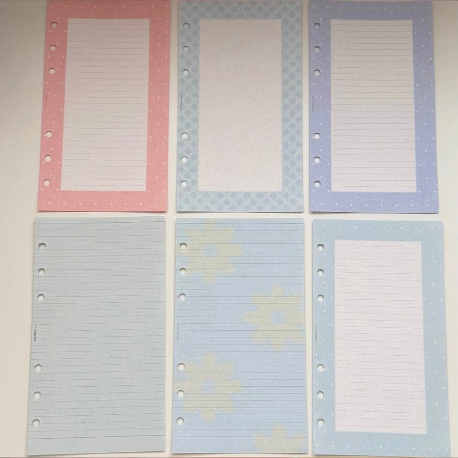 Polka Dots 6-Hole Loose Leaf Paper Refills - A6 Personal Size