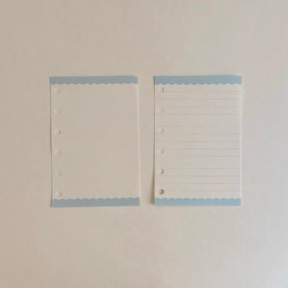Colorful Edge 6-Hole Loose Leaf Paper Refills - A7 Size