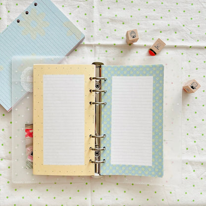 Polka Dots 6-Hole Loose Leaf Paper Refills - A6 Personal Size